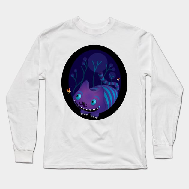 Mustache Cheshire Long Sleeve T-Shirt by Mjdaluz